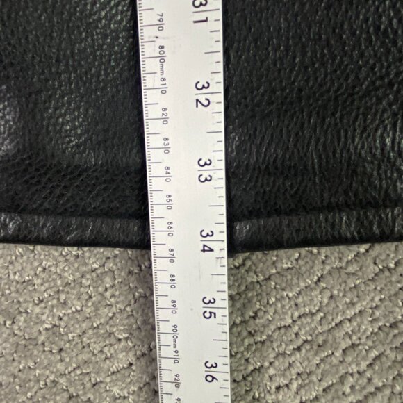 London Fog Leather Jacket Men's Large Black Button Front Zip In Liner Lined - Picture 13 of 16